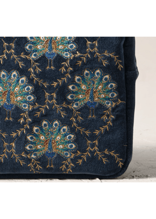 Elizabeth Scarlett Botanical Peacock Wash Bag Indigo - MMJs Fashion