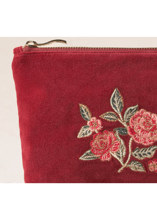 Elizabeth Scarlett Camellia Romance Mini Pouch Cranberry - MMJs Fashion