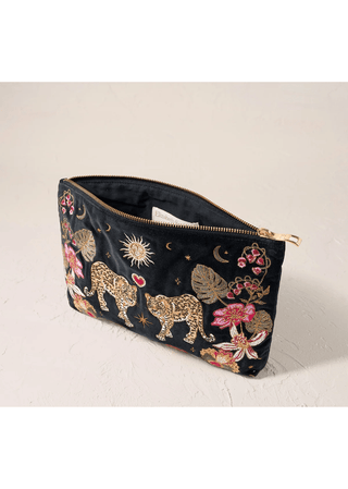 Elizabeth Scarlett Celestial Leopard Everyday Pouch Charcoal - MMJs Fashion