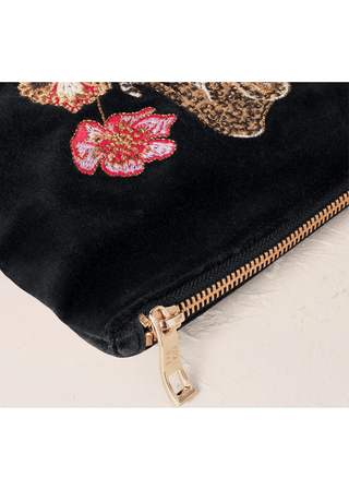 Elizabeth Scarlett Celestial Leopard Mini Pouch Charcoal - MMJs Fashion