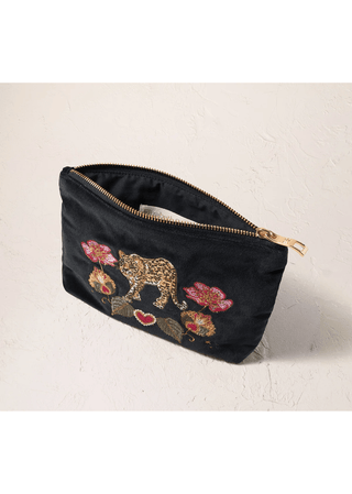 Elizabeth Scarlett Celestial Leopard Mini Pouch Charcoal - MMJs Fashion