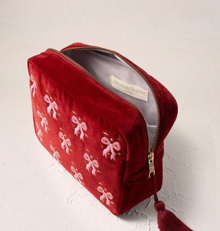 Elizabeth Scarlett Dazzling Bows Wash Bag Rouge - MMJs Fashion