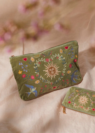 Elizabeth Scarlett Earth Goddess Everyday Pouch Olive - MMJs Fashion
