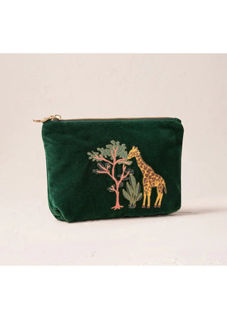 Elizabeth Scarlett Giraffe Mini Pouch Forest Green - MMJs Fashion