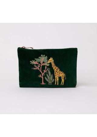 Elizabeth Scarlett Giraffe Mini Pouch Forest Green - MMJs Fashion