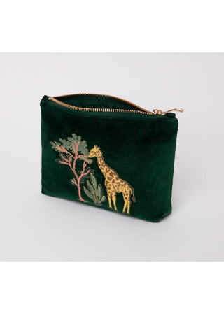 Elizabeth Scarlett Giraffe Mini Pouch Forest Green - MMJs Fashion