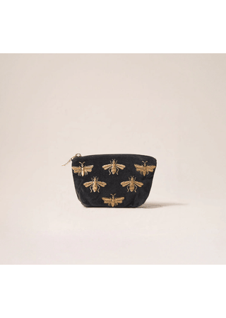 Elizabeth Scarlett Honey Bee Coin Purse Charcoal - MMJs Fashion