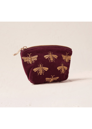 Elizabeth Scarlett Honey Bee Coin Purse Plum - MMJs Fashion