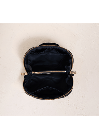 Elizabeth Scarlett Honey Bee Open Flat Makeup Bag Charcoal - MMJs Fashion