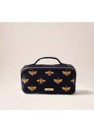 Elizabeth Scarlett Honey Bee Open Flat Makeup Bag Charcoal - MMJs Fashion