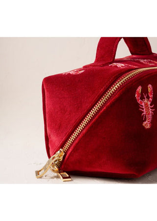 Elizabeth Scarlett Lobster Open Flat Makeup Bag Rouge - MMJs Fashion