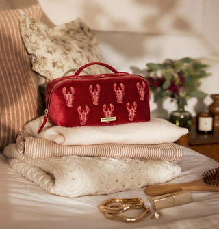 Elizabeth Scarlett Lobster Open Flat Makeup Bag Rouge - MMJs Fashion