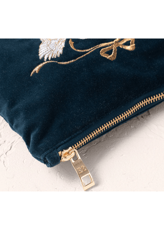 Elizabeth Scarlett Majestic Swans Mini Pouch Navy - MMJs Fashion