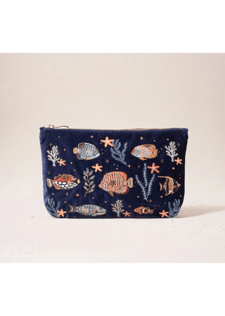 Elizabeth Scarlett Marine Paradise Everyday Pouch Navy - MMJs Fashion