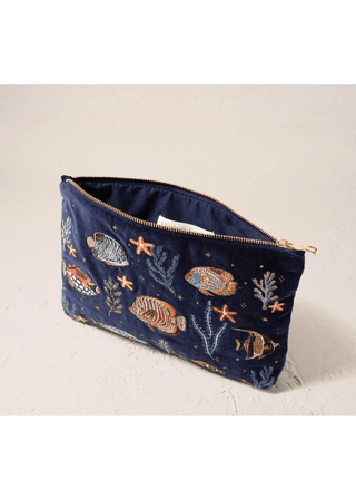 Elizabeth Scarlett Marine Paradise Everyday Pouch Navy - MMJs Fashion