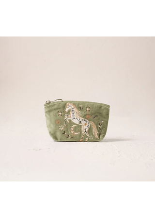 Elizabeth Scarlett Mystical Horse Coin Purse Olive - MMJs Fashion