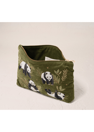 Elizabeth Scarlett Pandas Everyday Pouch Fern Green - MMJs Fashion