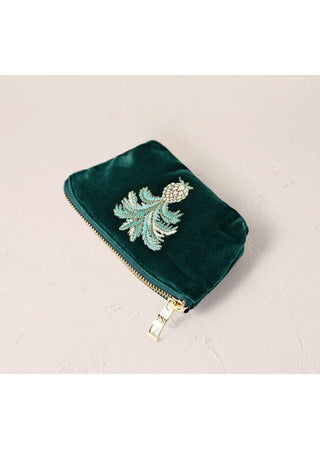 Elizabeth Scarlett Pineapples Coin Purse Emerald Green - MMJs Fashion