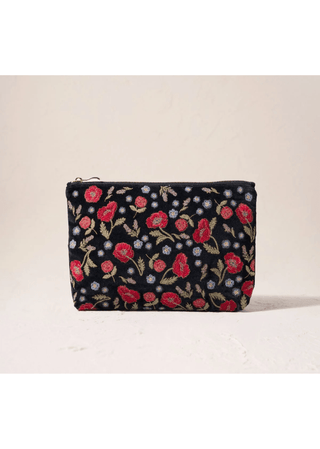 Elizabeth Scarlett Poppy Meadow Everyday Pouch Charcoal - MMJs Fashion