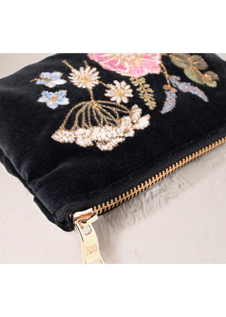 Elizabeth Scarlett Pressed Flowers Coin Purse Charcoal - MMJs Fashion