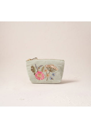 Elizabeth Scarlett Pressed Flowers Coin Purse Sage - MMJs Fashion