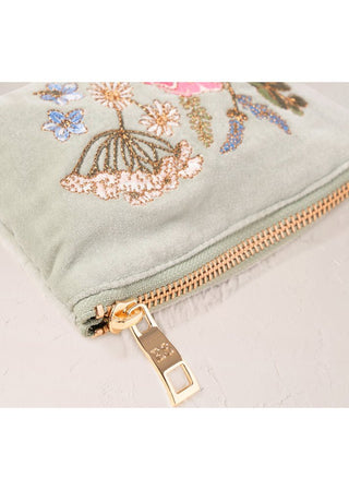 Elizabeth Scarlett Pressed Flowers Coin Purse Sage - MMJs Fashion