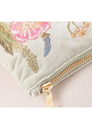 Elizabeth Scarlett Pressed Flowers Everyday Pouch Sage - MMJs Fashion