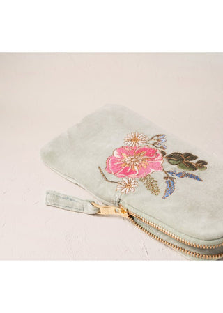 Elizabeth Scarlett Pressed Flowers Glasses Case Sage - MMJs Fashion