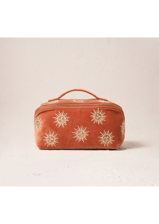 Elizabeth Scarlett Sun Goddess Open Flat Makeup Bag Rust - MMJs Fashion