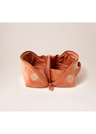 Elizabeth Scarlett Sun Goddess Open Flat Makeup Bag Rust - MMJs Fashion