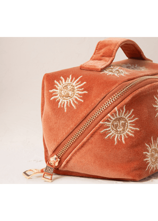 Elizabeth Scarlett Sun Goddess Open Flat Makeup Bag Rust - MMJs Fashion