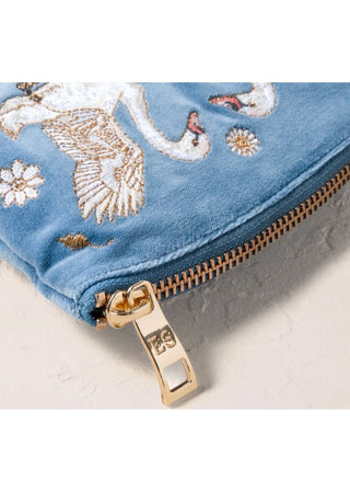 Elizabeth Scarlett Swan Garden Coin Purse Dusky Blue - MMJs Fashion