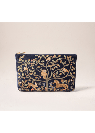 Elizabeth Scarlett Tree Of Life Everyday Pouch Indigo - MMJs Fashion