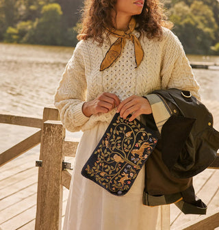 Elizabeth Scarlett Tree Of Life Everyday Pouch Indigo - MMJs Fashion