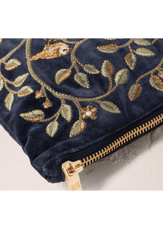 Elizabeth Scarlett Tree Of Life Everyday Pouch Indigo - MMJs Fashion