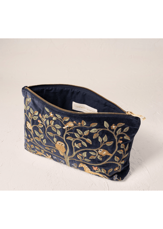 Elizabeth Scarlett Tree Of Life Everyday Pouch Indigo - MMJs Fashion