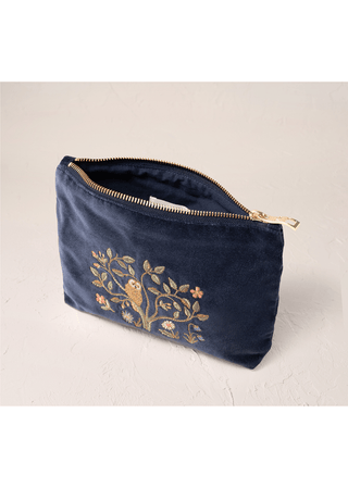 Elizabeth Scarlett Tree Of Life Mini Pouch Indigo - MMJs Fashion
