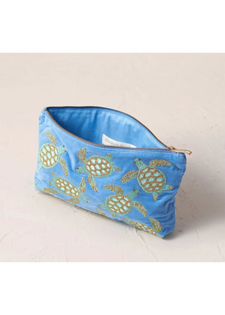 Elizabeth Scarlett Turtle Conservation Everyday Pouch Caribbean Blue - MMJs Fashion