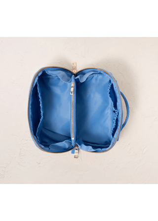 Elizabeth Scarlett Turtle Conservation Open Flat Makeup Bag Blue - MMJs Fashion