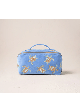 Elizabeth Scarlett Turtle Conservation Open Flat Makeup Bag Blue - MMJs Fashion