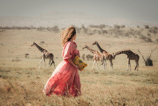 Elizabeth Scarlett Wild Giraffe Everyday Pouch Mustard Yellow - MMJs Fashion