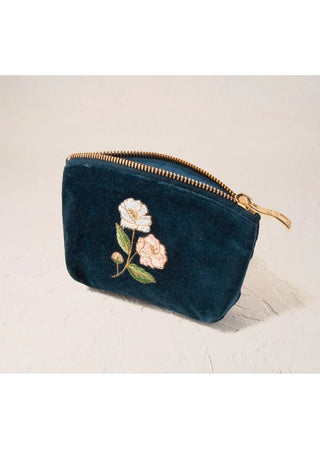 Elizabeth Scarlett Wild Rose Coin Purse Ink Blue - MMJs Fashion
