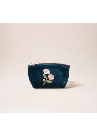 Elizabeth Scarlett Wild Rose Coin Purse Ink Blue - MMJs Fashion
