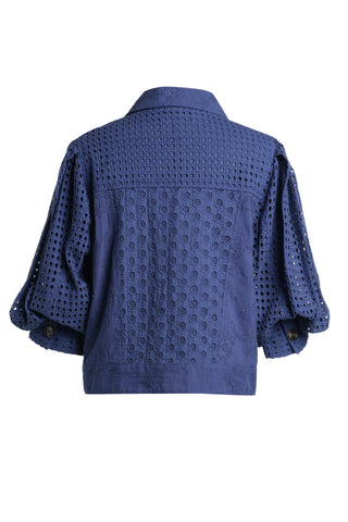 Emily Lovelock Broderie Anglaise Jacket Blue Judy - MMJs Fashion