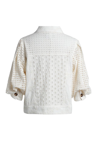 Emily Lovelock Broderie Anglaise Jacket Ivory Judy - MMJs Fashion