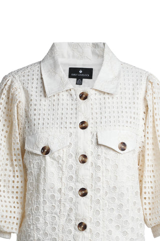 Emily Lovelock Broderie Anglaise Jacket Ivory Judy - MMJs Fashion