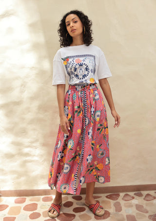 Emily Lovelock Print Top White Kate - MMJs Fashion