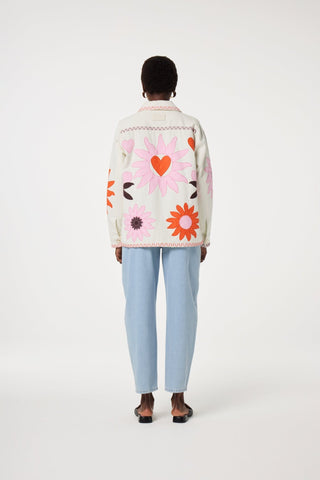Fabienne Chapot Flower Embroidery Jacket Ivory Elody - MMJs Fashion