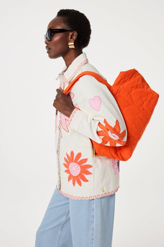Fabienne Chapot Flower Embroidery Jacket Ivory Elody - MMJs Fashion