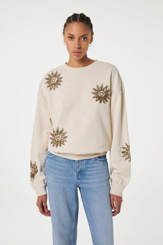 Fabienne Chapot Sequin Sun Jumper Ivory Gold Terry - MMJs Fashion